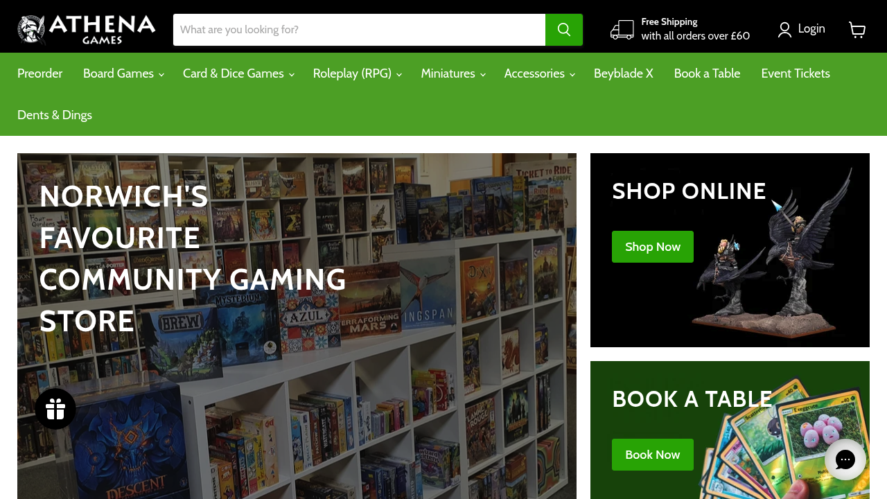 Athena Games Norwich shop