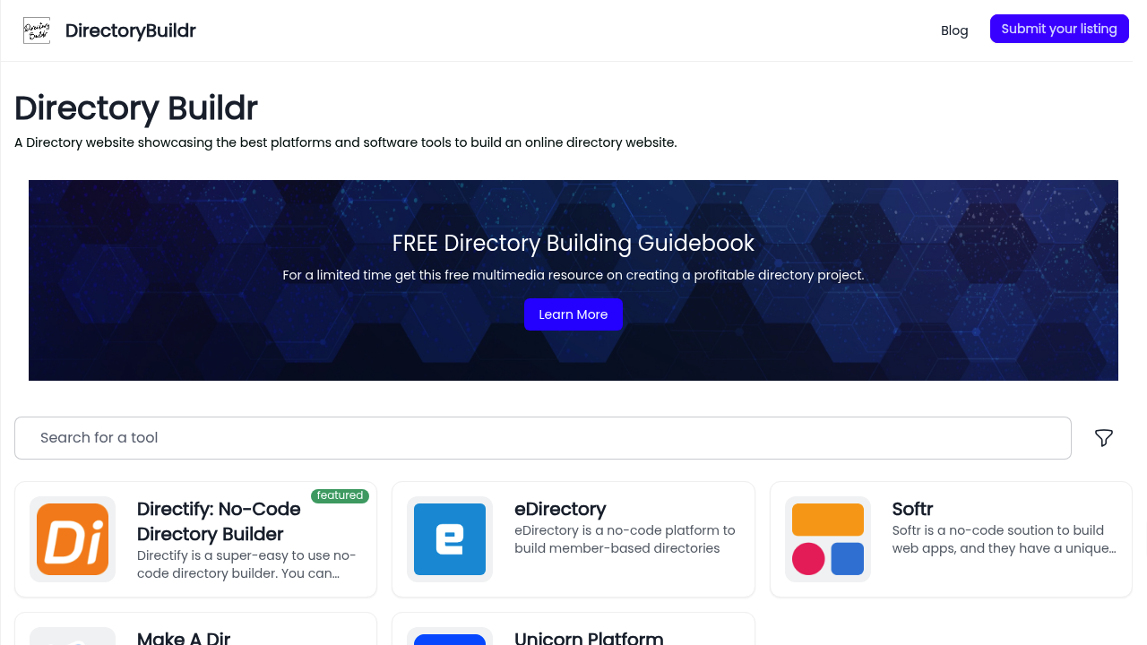 Directory Buildr | No-Code Directory Software