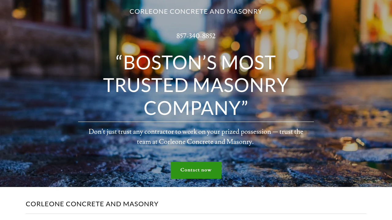Corleone Concrete and Masonry professional masonry and concrete services