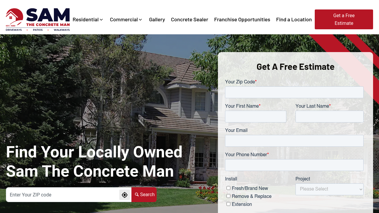Sam The Concrete Man South Houston professional concrete services