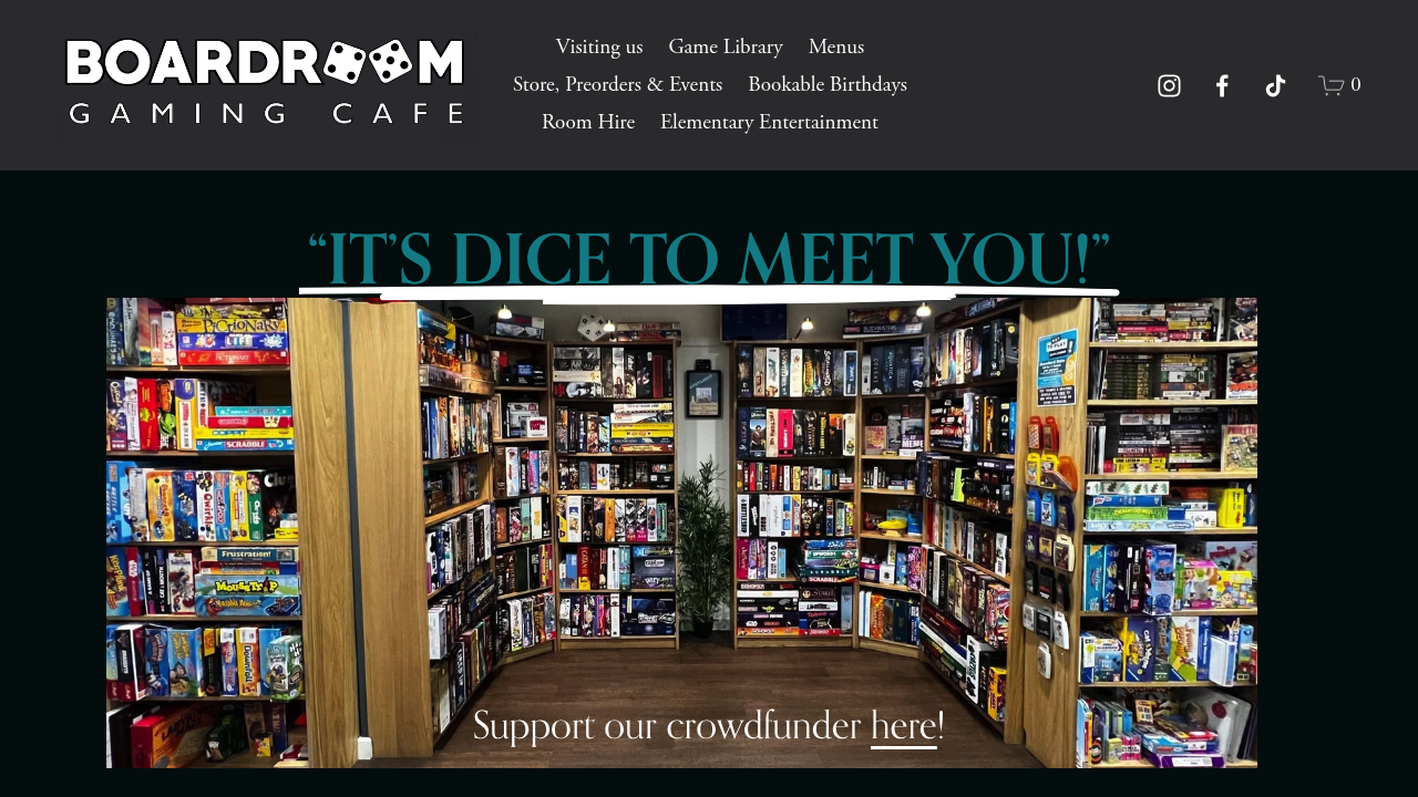 Boardroom Gaming Cafe tabletop business image