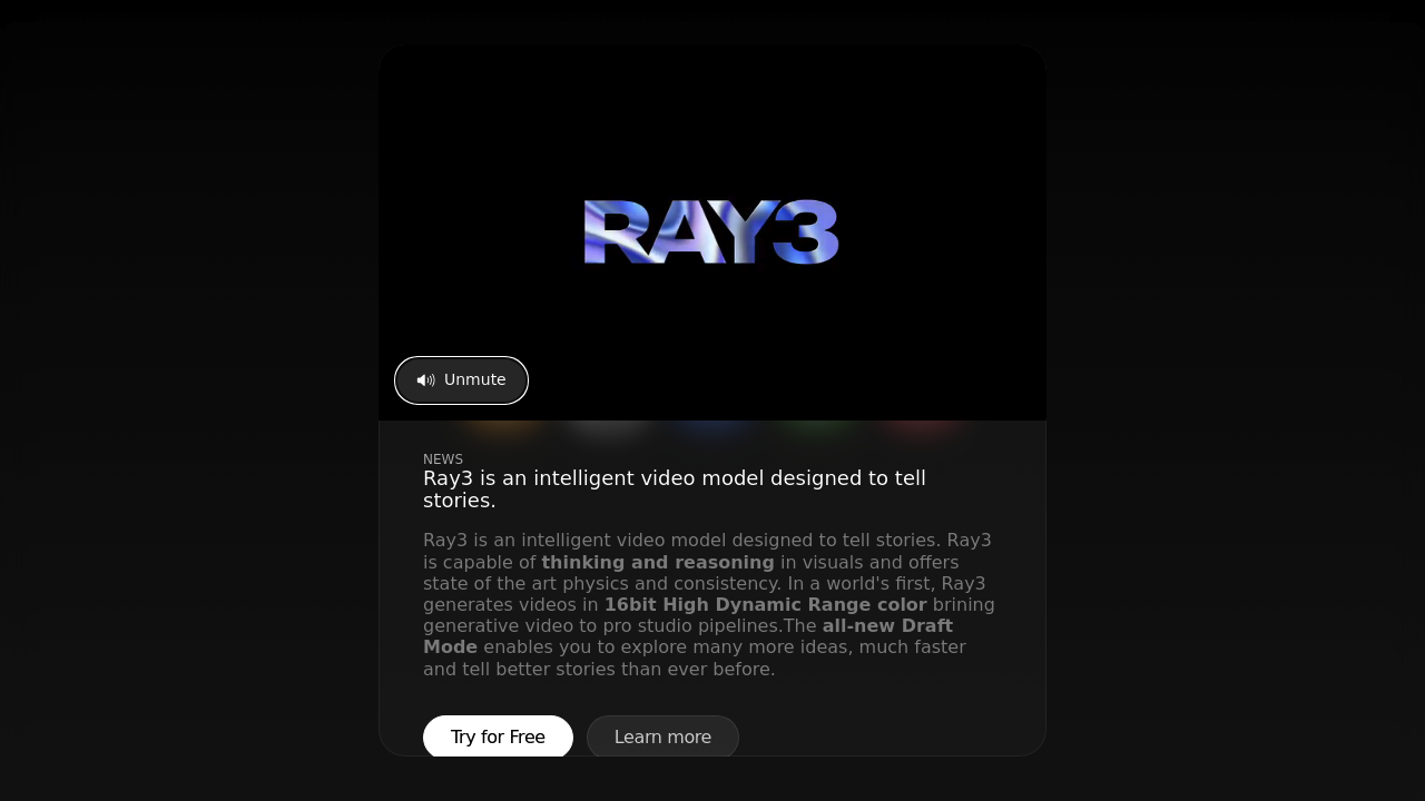 Luma AI (Dream Machine)