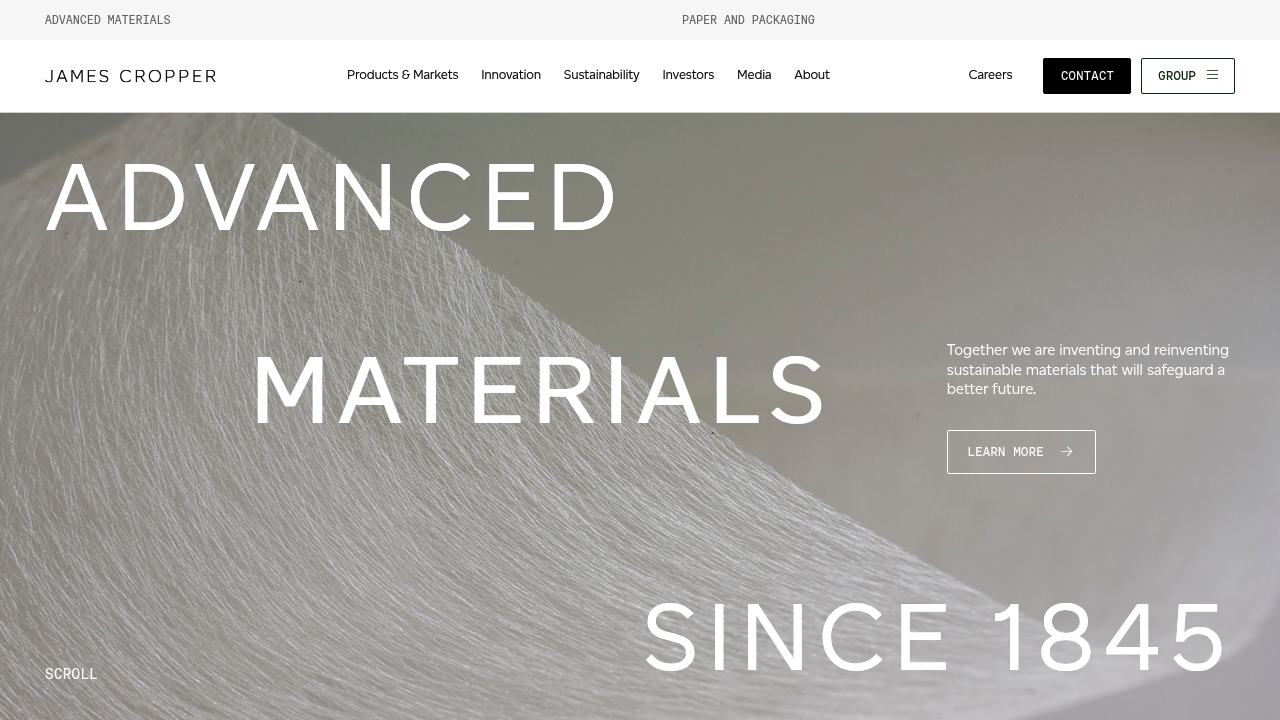 James Cropper paper and materials manufacturer