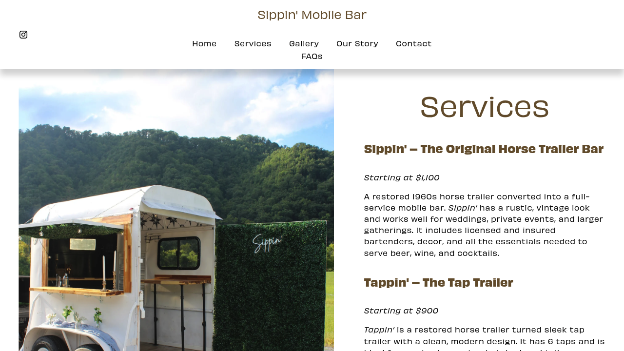 Sippin’ Mobile Bar – 1960s Trailer