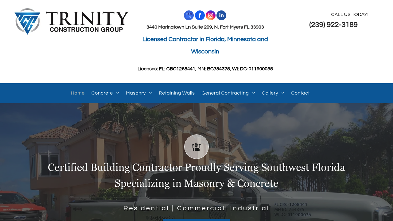 TCG Trinity Construction Group professional concrete services
