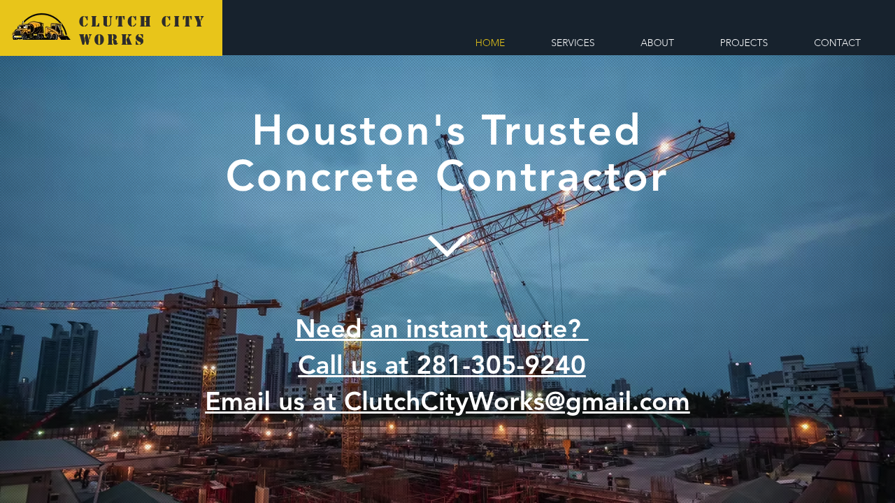 Clutch City Works professional concrete services