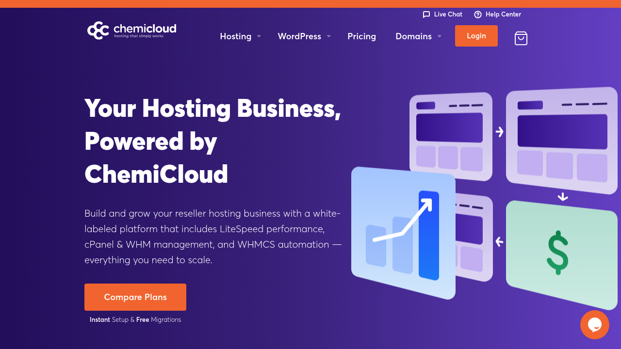 Desktop screenshot of ChemiCloud web interface