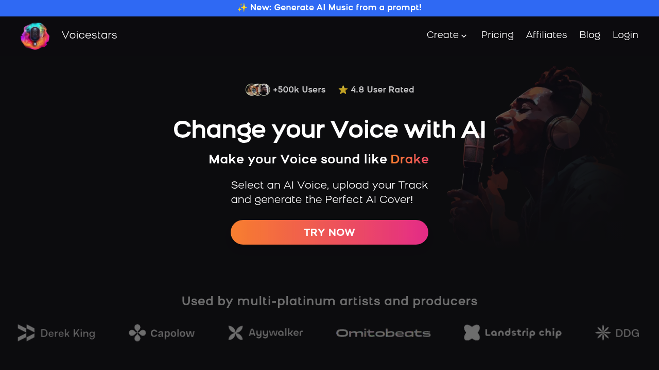 Voicestars - Change your Voice with AI