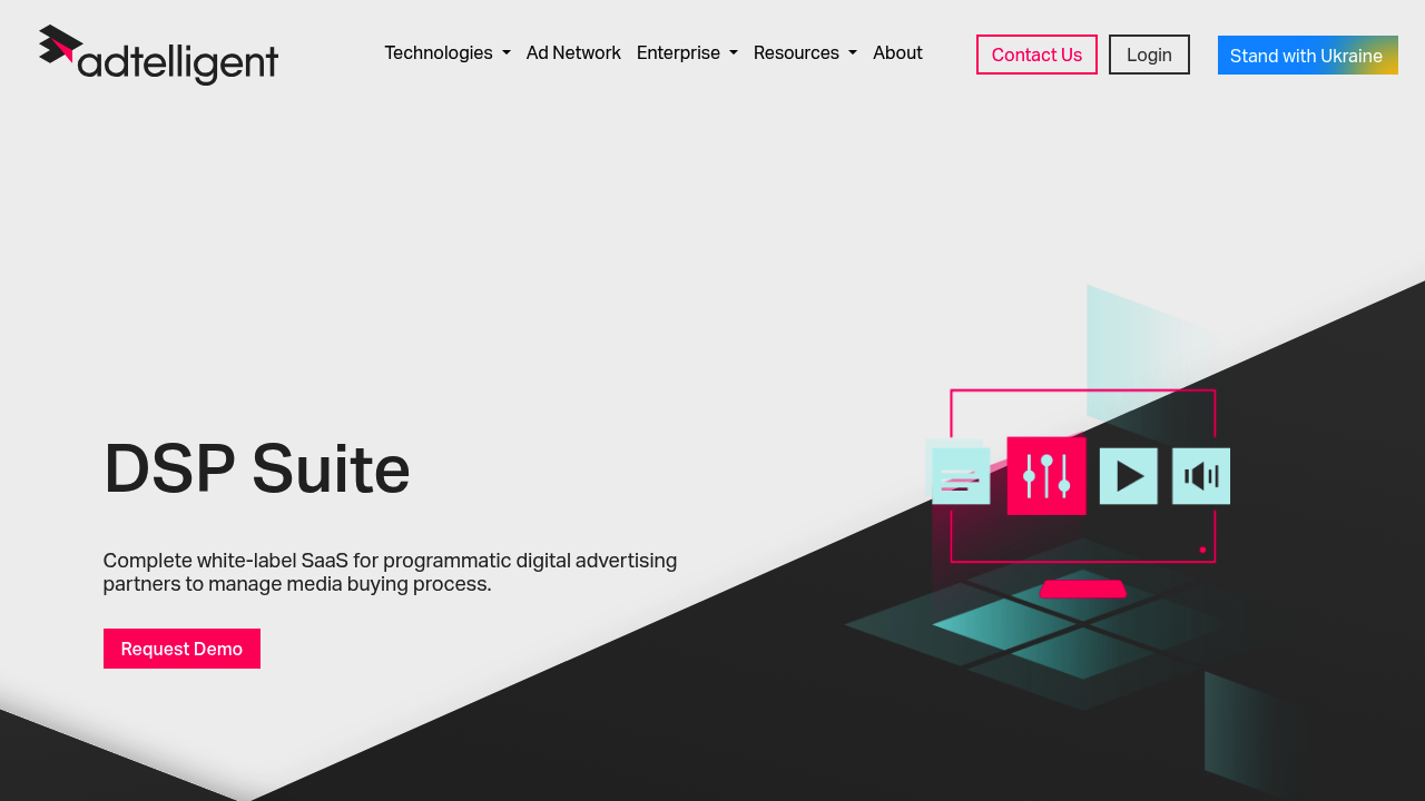 Desktop screenshot of Adtelligent platform interface