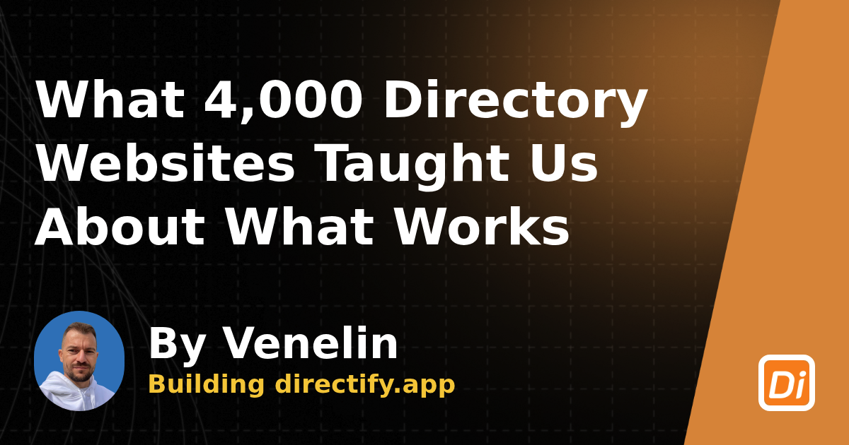 What 4,000 Directory Websites Taught Us About What Works 