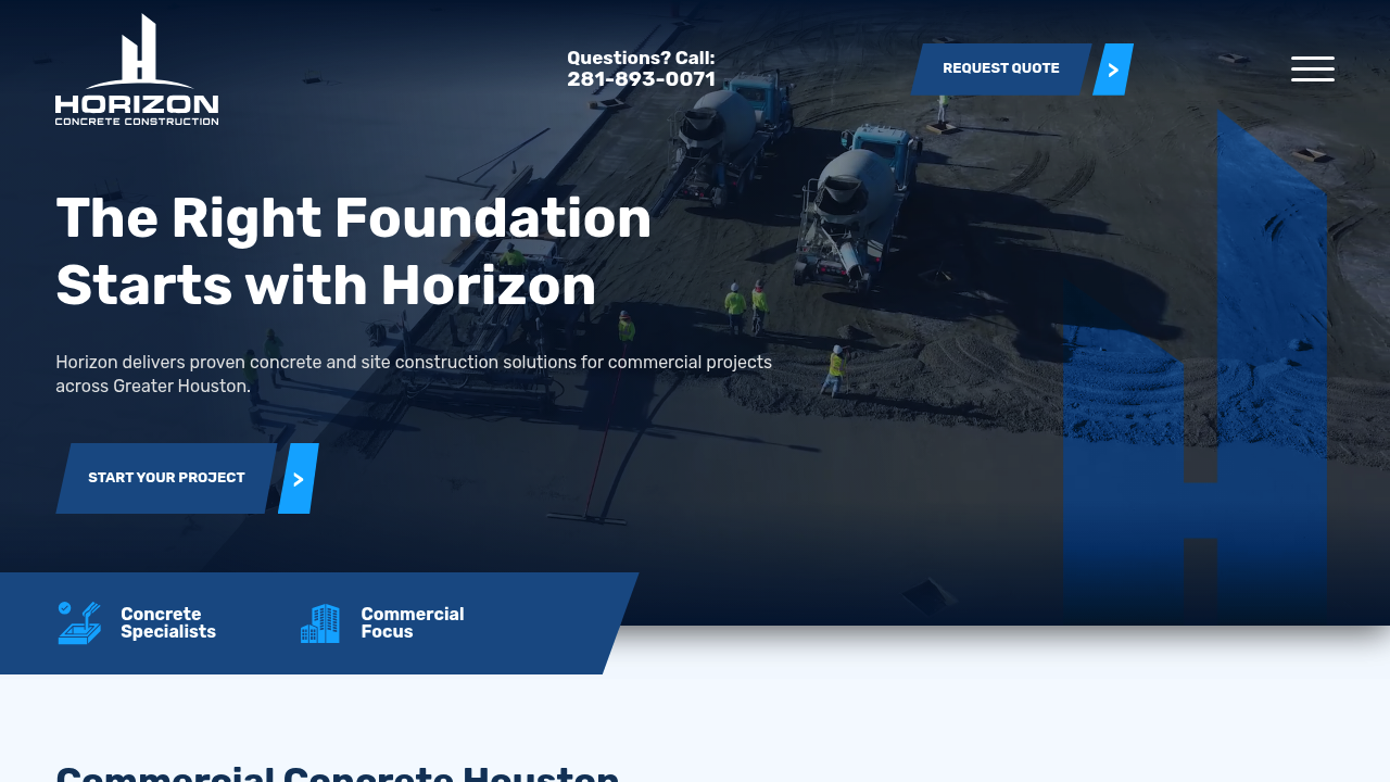 Horizon Concrete Construction professional concrete services