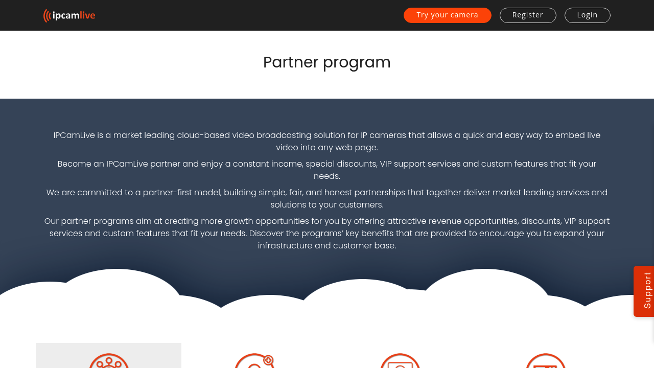 Desktop screenshot of IPCamLive web interface