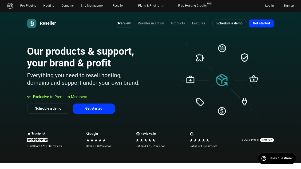 Desktop screenshot of WPMU DEV web interface