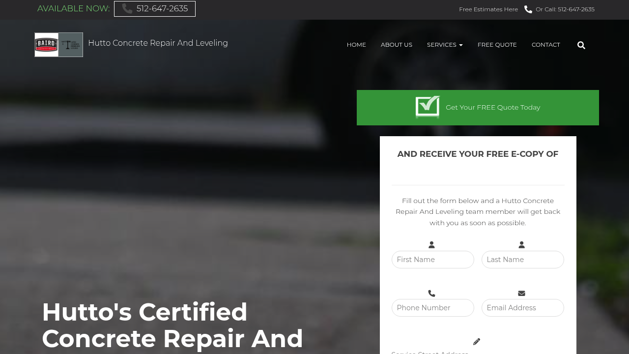 Hutto Concrete Repair and Leveling professional concrete services