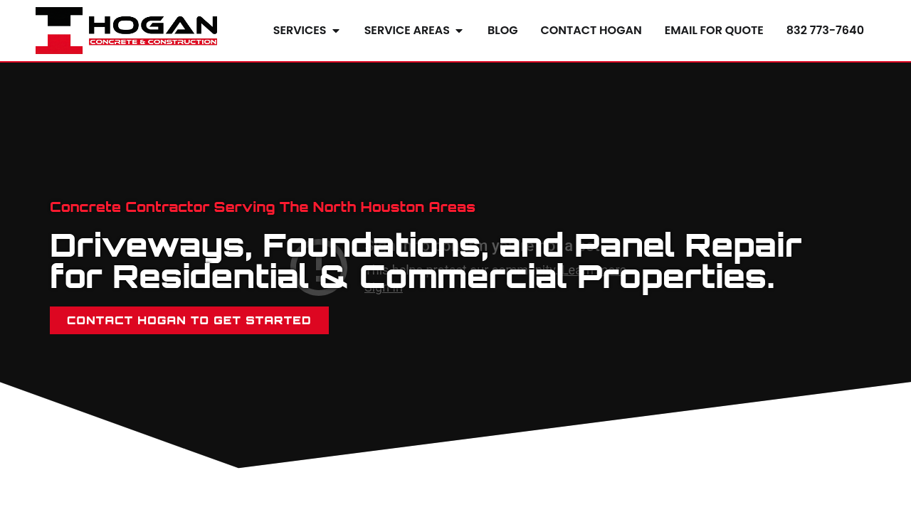 Hogan Concrete & Construction professional concrete services