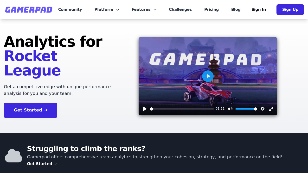 Gamerpad - Analytics for Rocket League