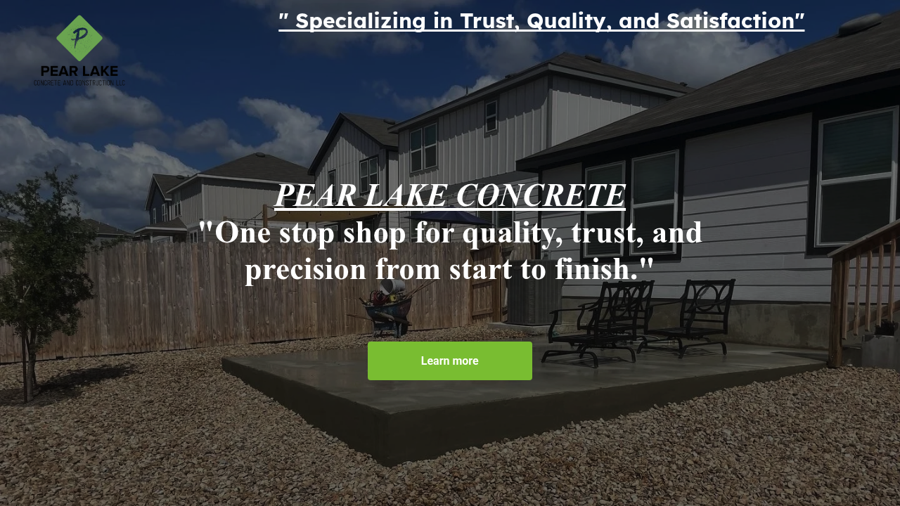 Pear Lake Concrete and Construction professional concrete services