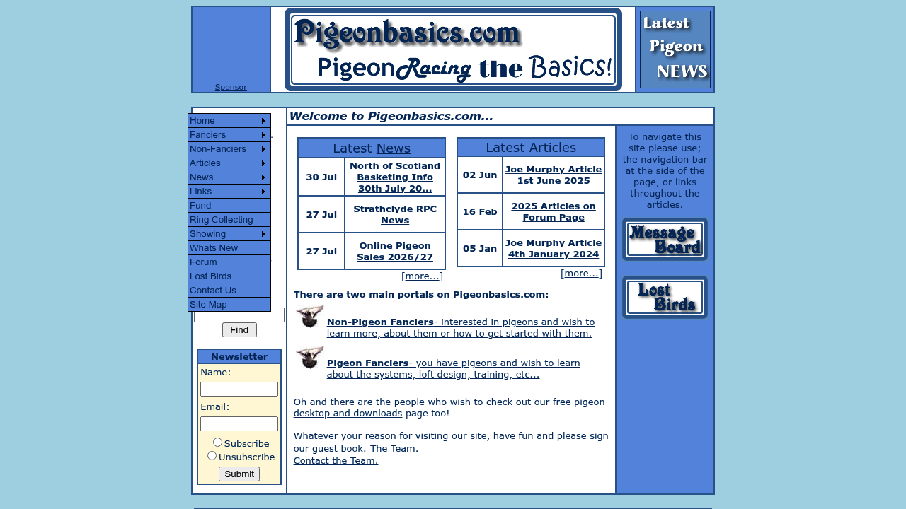 Pigeonbasics racing pigeon resource image