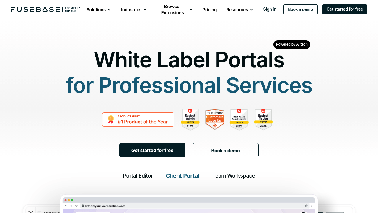 Desktop screenshot of FuseBase web interface