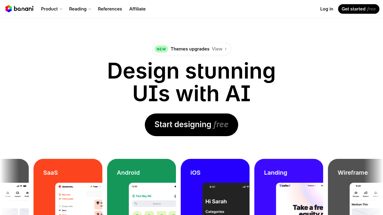 Banani | Design stunning UIs with AI