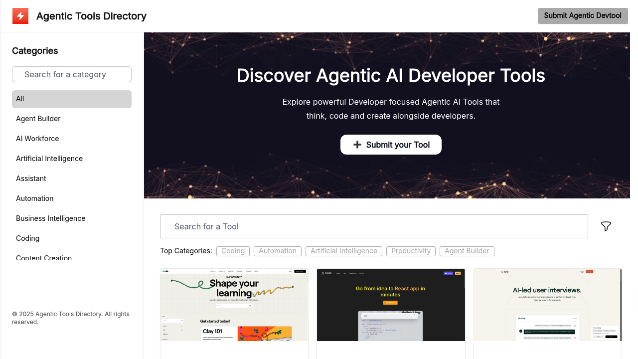 Discover Agentic AI Developer Tools