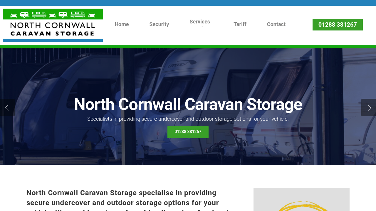 North Cornwall Caravan Storage