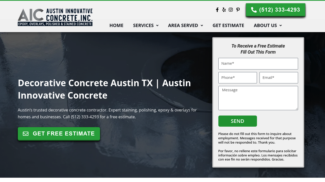 Austin Innovative Concrete professional concrete services