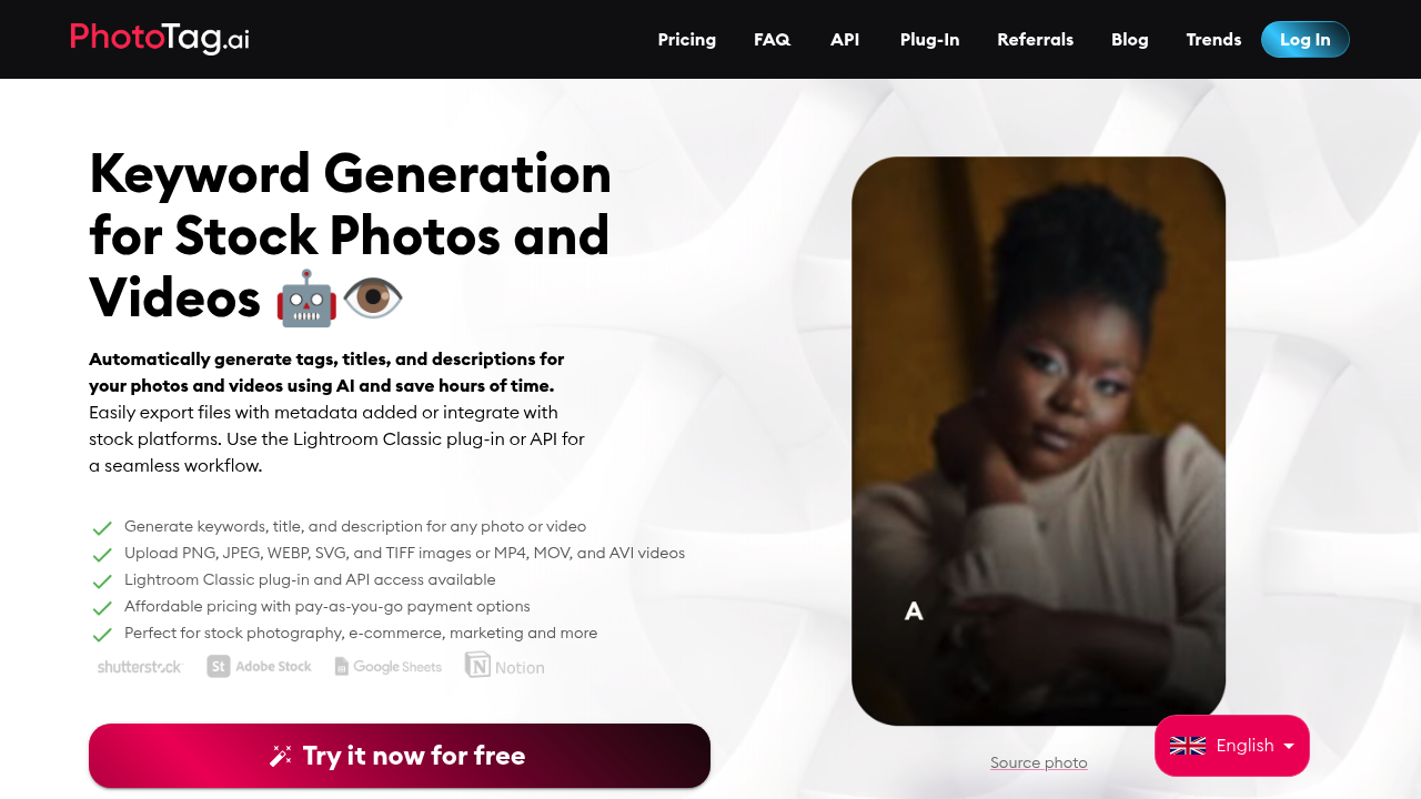 PhotoTag.ai | Generate Keywords for Photos and Videos