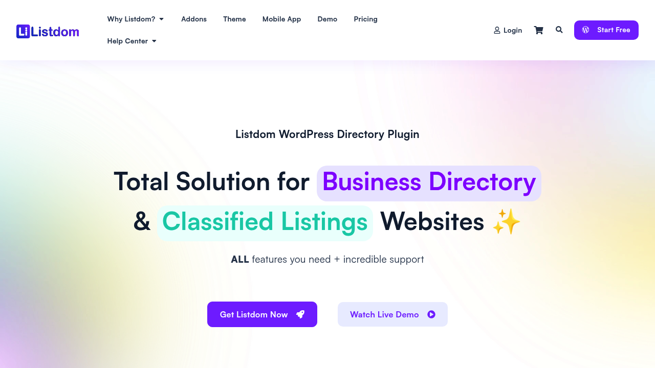 listdom wordpress directory plugin