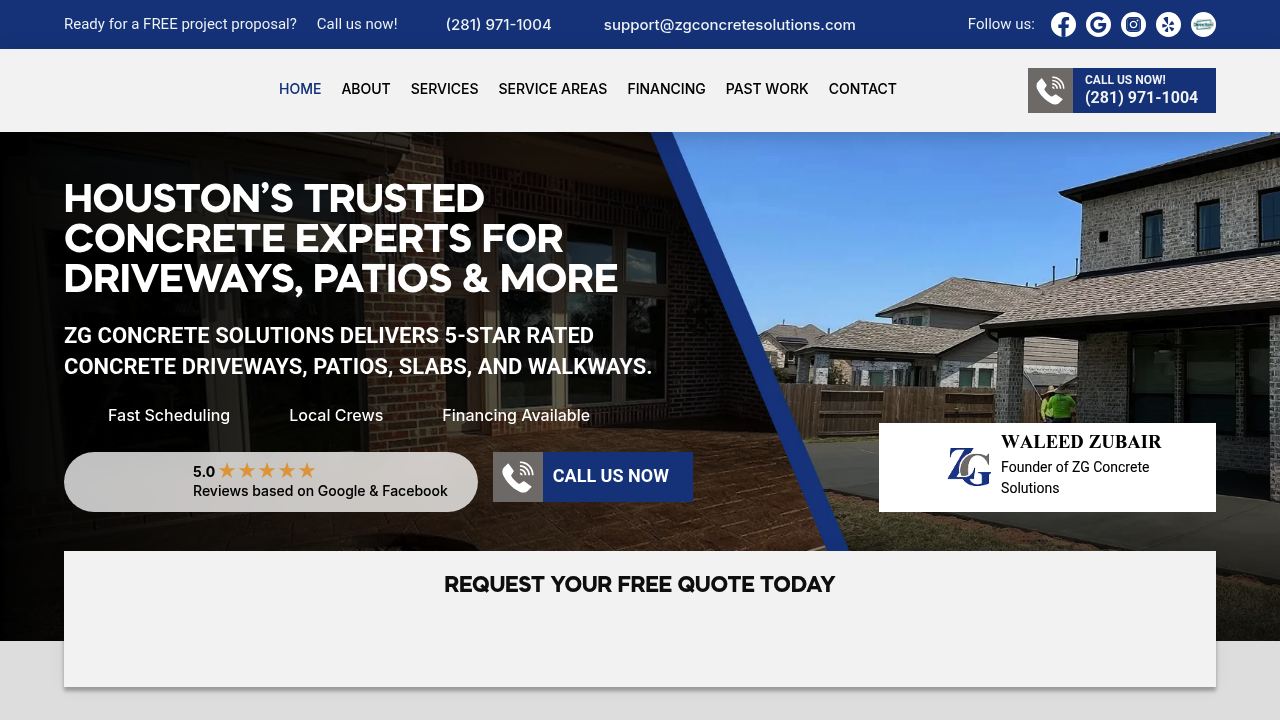 ZG Concrete Solutions professional concrete services