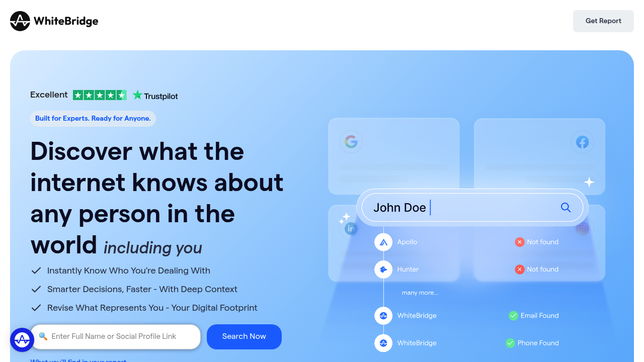 WhiteBridge - What the Internet Knows About Anyone