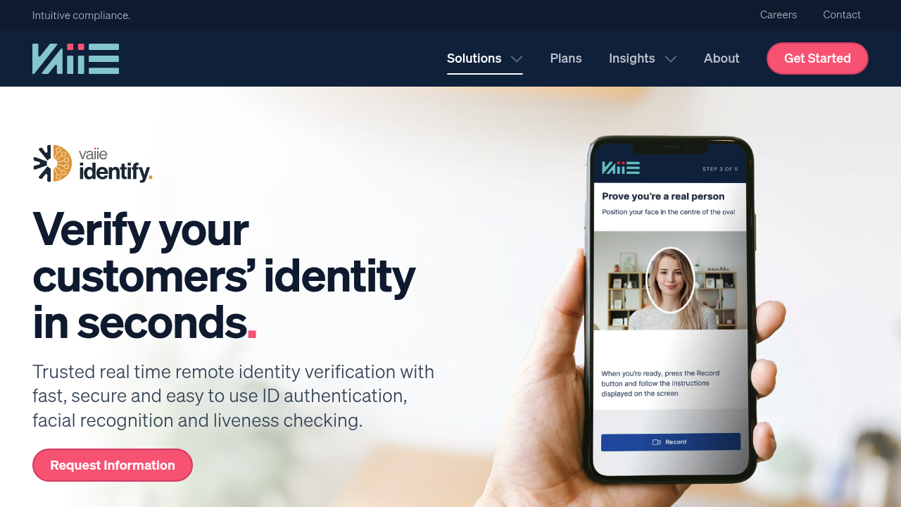 Desktop screenshot of Vaiie software interface