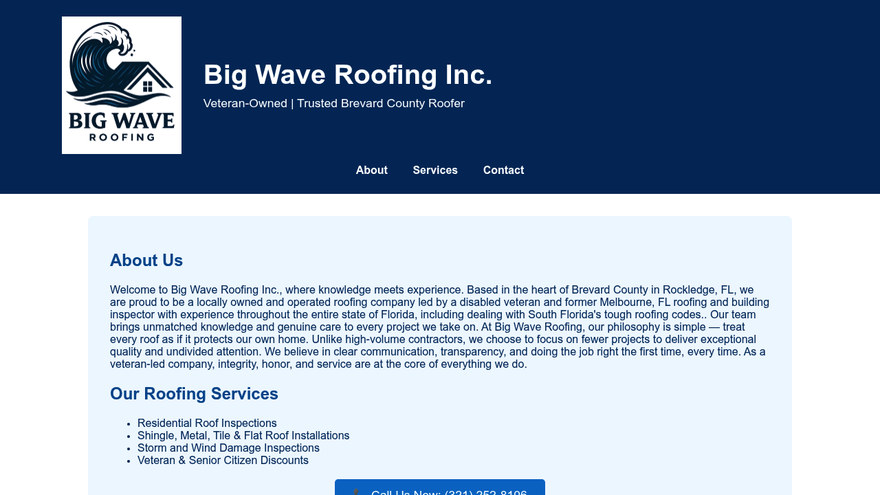 Big Wave Roofing Inc