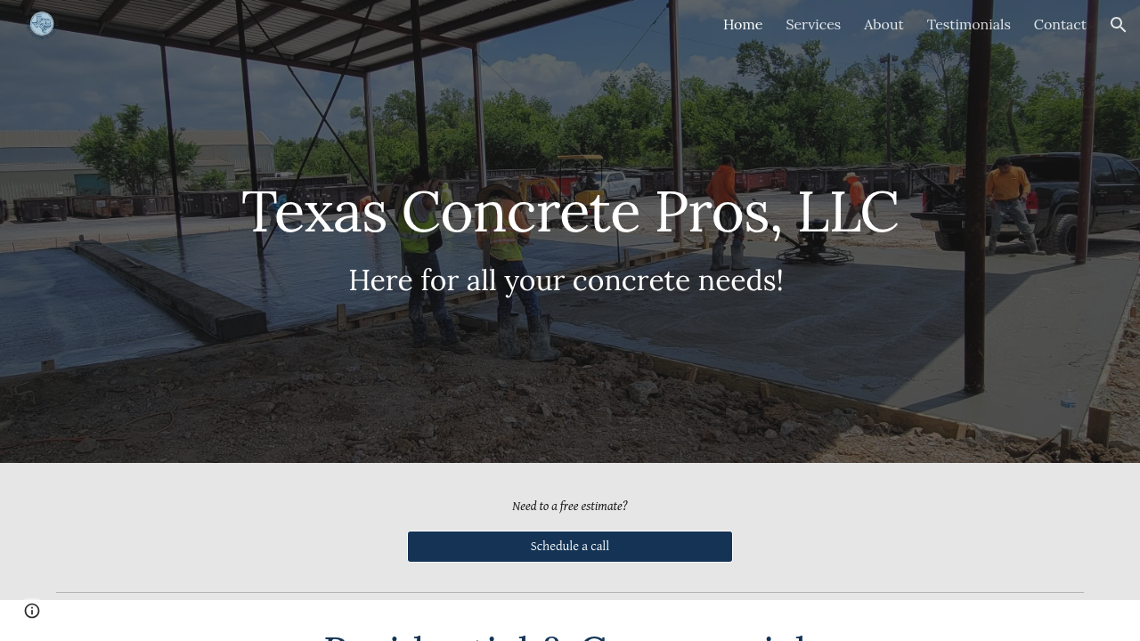 Texas Concrete Pros professional concrete services