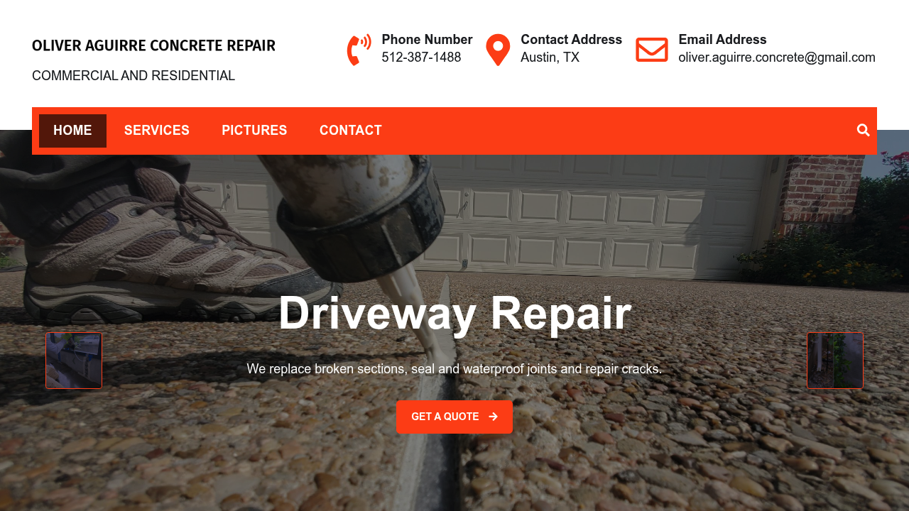 Oliver Aguirre Concrete Repair professional concrete services