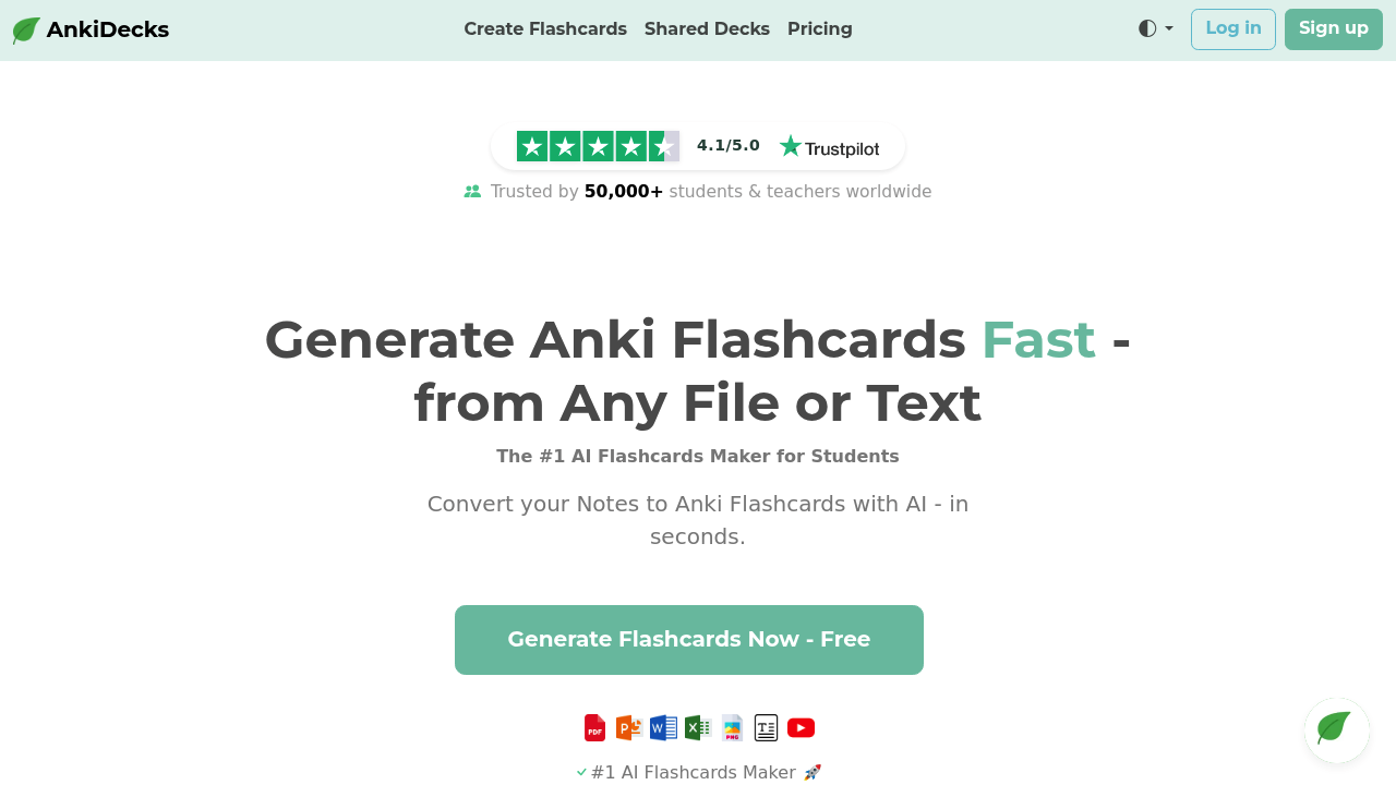 AnkiDecks - Generate Flashcards Fast with AI