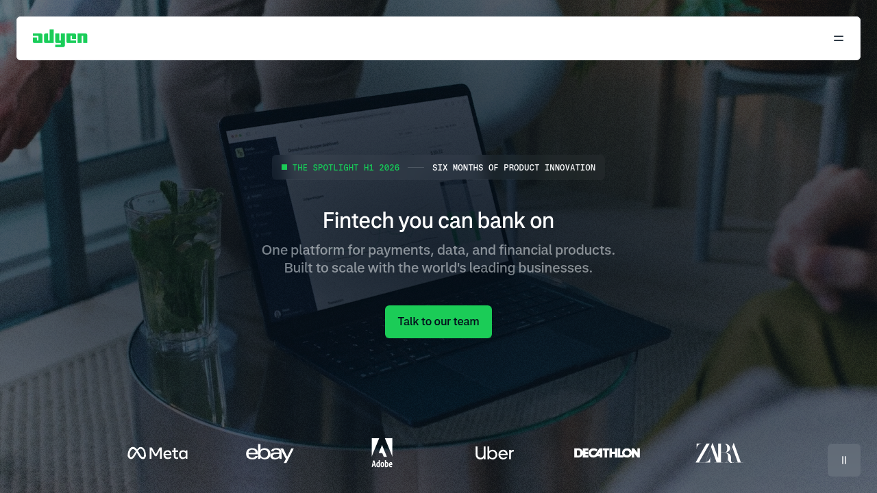 Adyen payments platform image