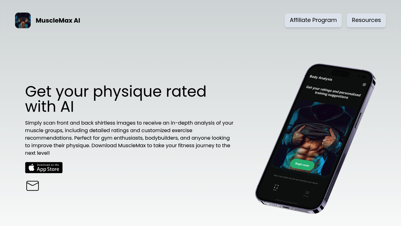 MuscleMax AI - Get Your Physique Rating with our AI Body Scanner