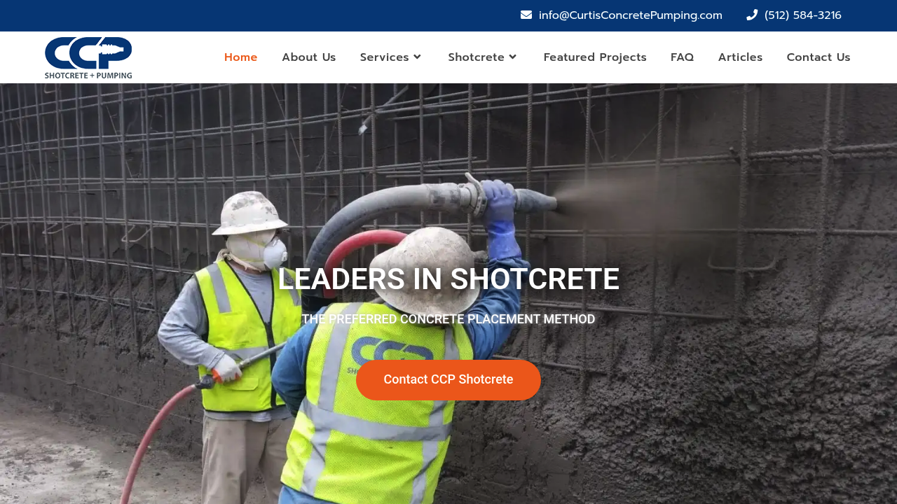 Curtis Concrete Pumping professional concrete services