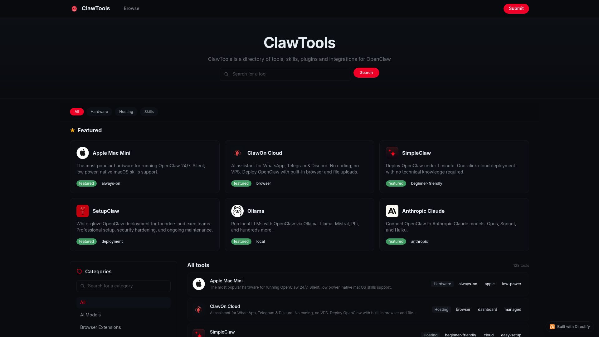 OpenClaw Tools Directory