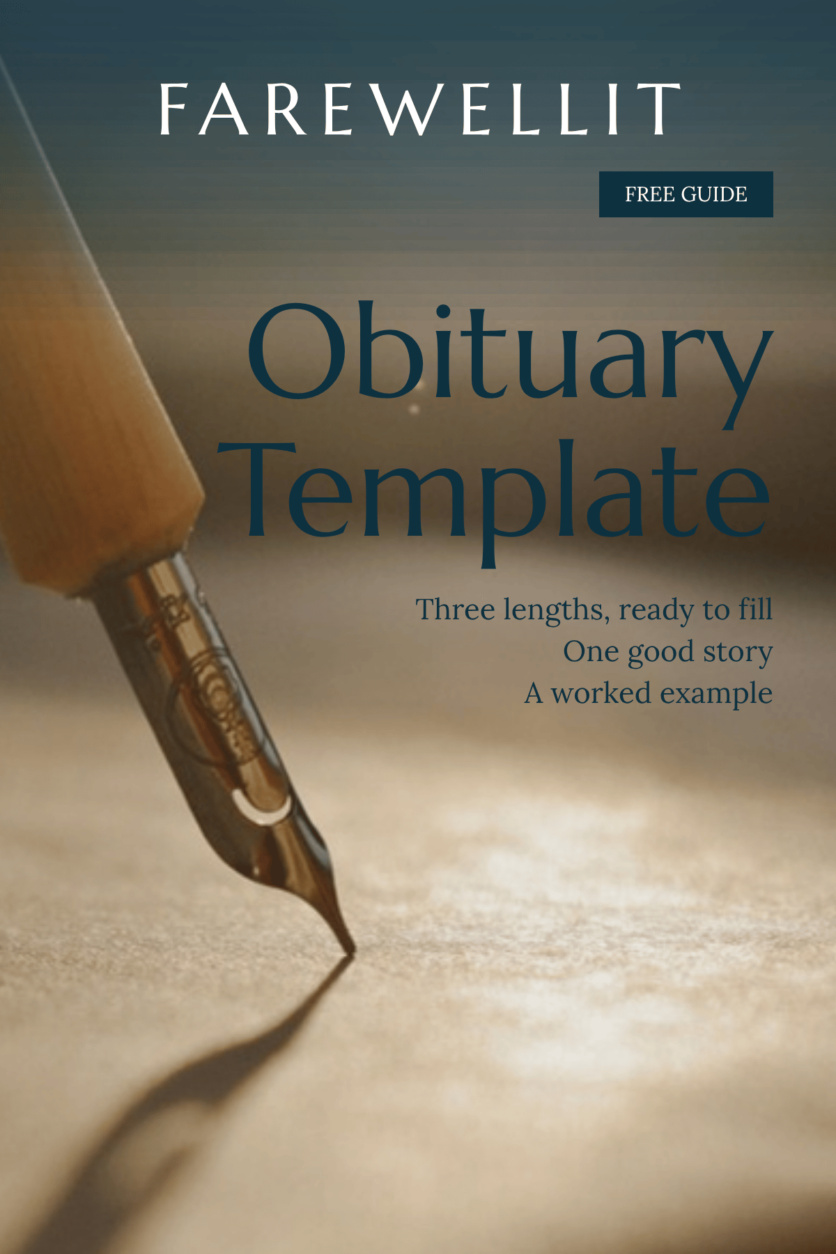 Obituary Template guide cover