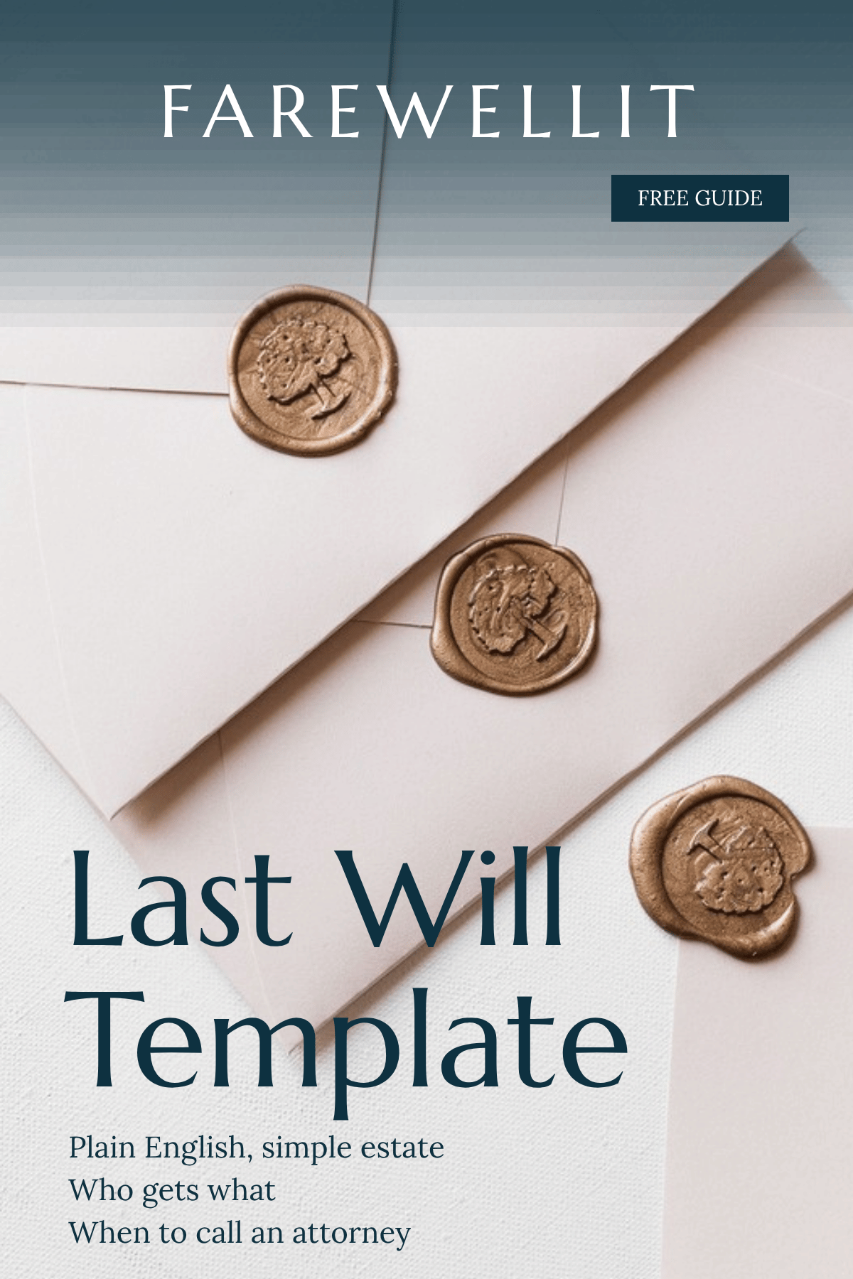 Last Will Template guide cover